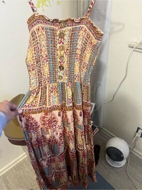Bohemian Maxi Sundress in Multi-Color Floral